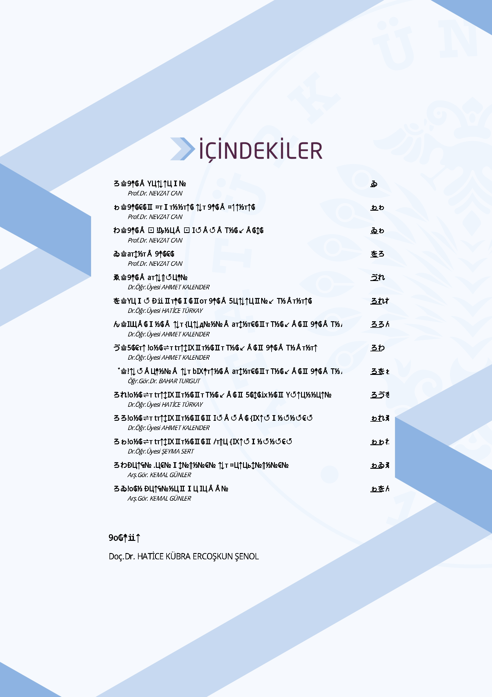 İçindekiler - Adalet Meslek Etiği