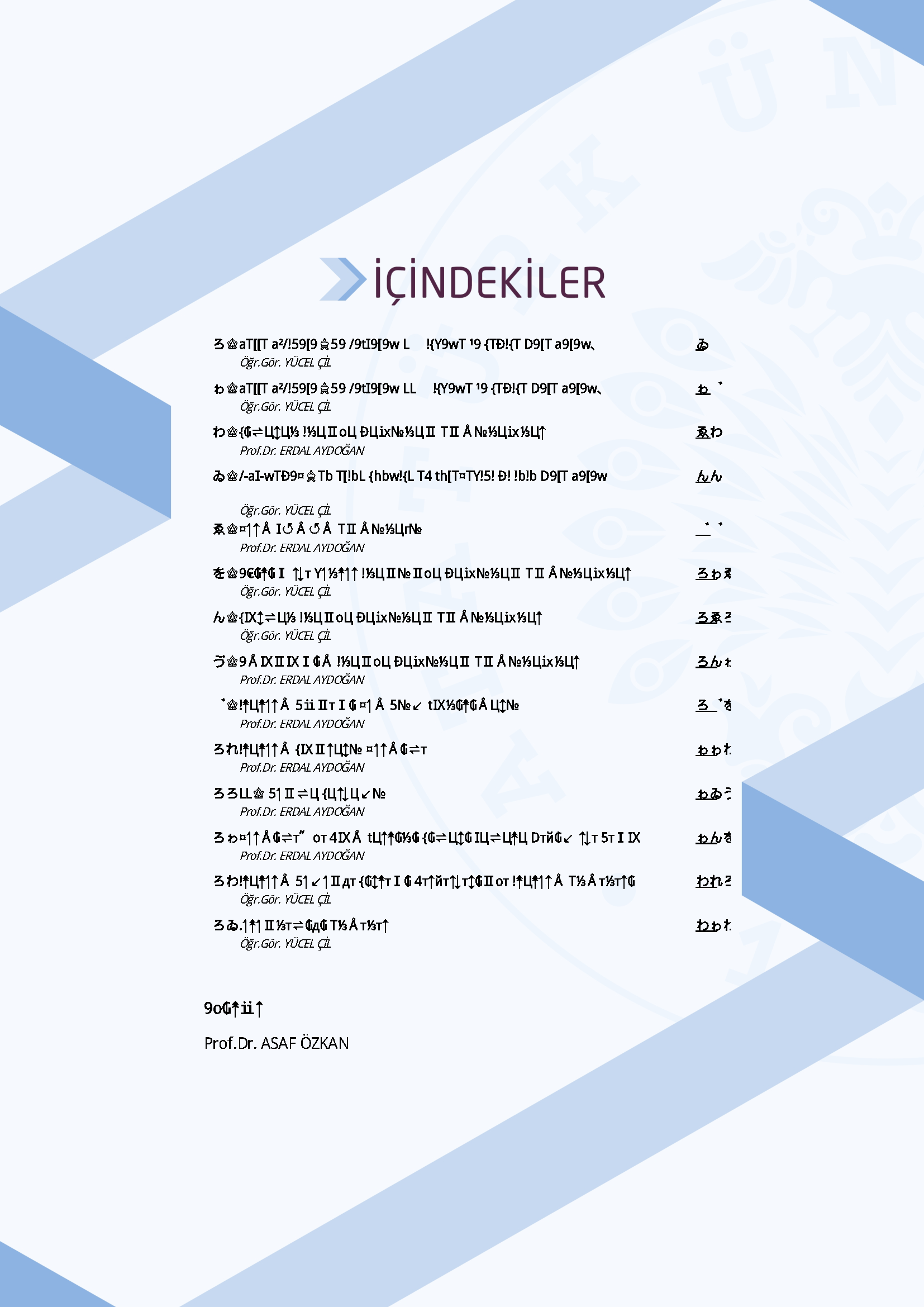 İçindekiler - Atatürk İlkeleri ve İnkılap Tarihi II