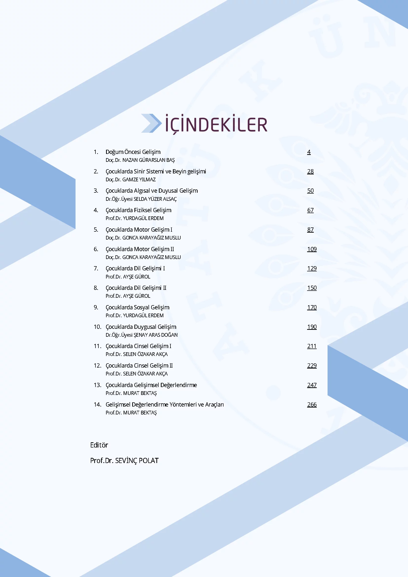 İçindekiler - Çocuk Gelişimi II