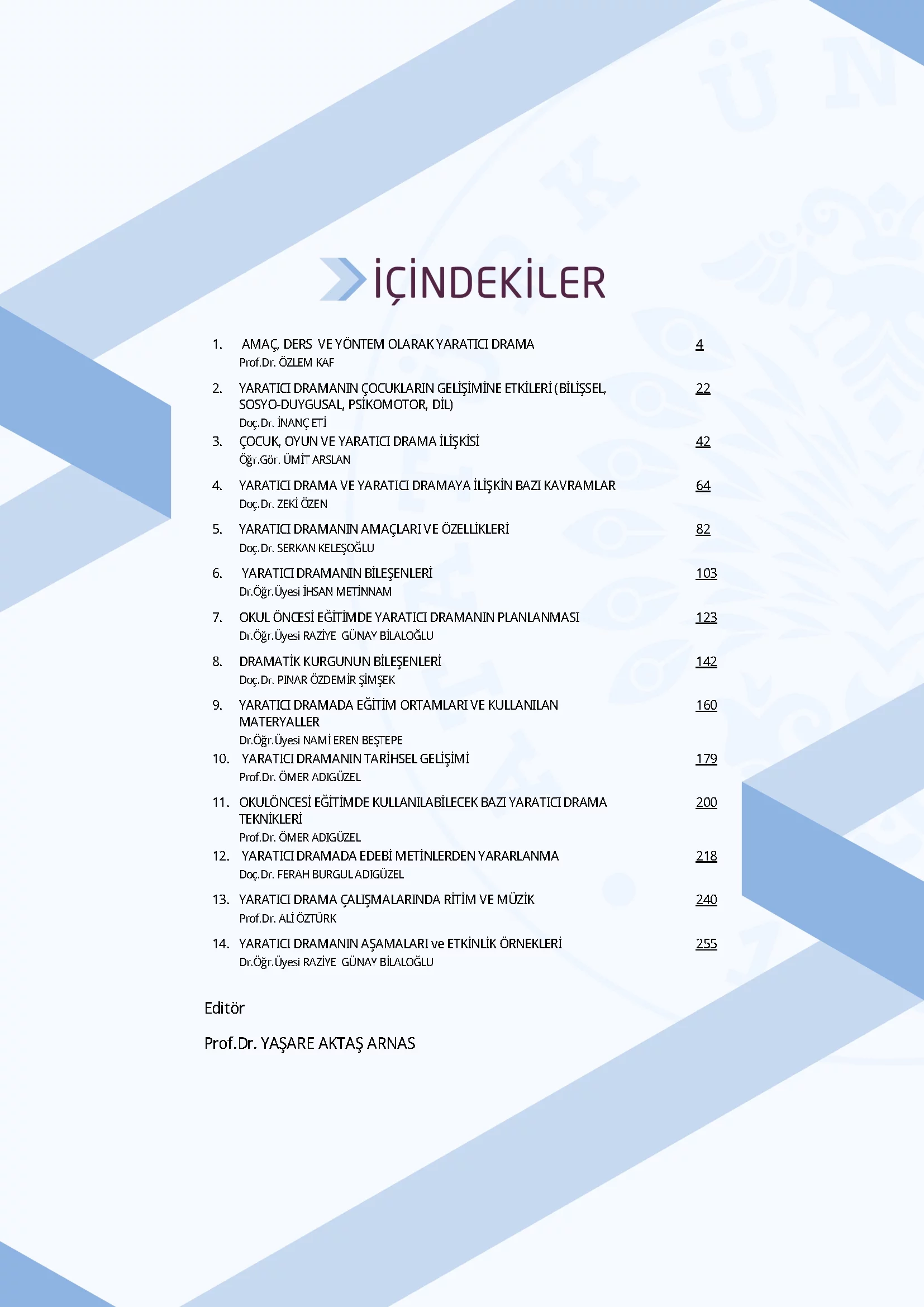 İçindekiler - Çocuk ve Drama