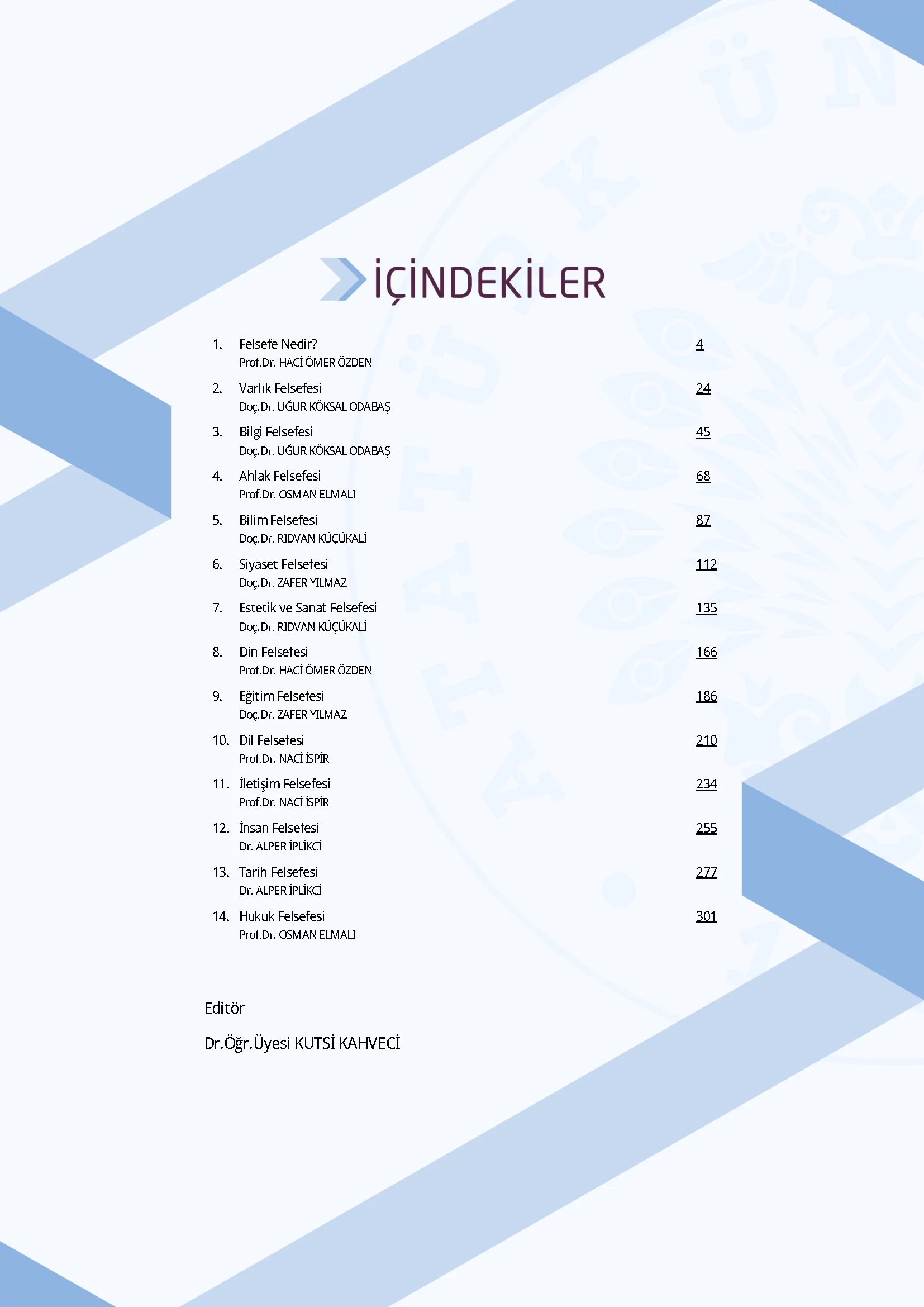 İçindekiler - Felsefe