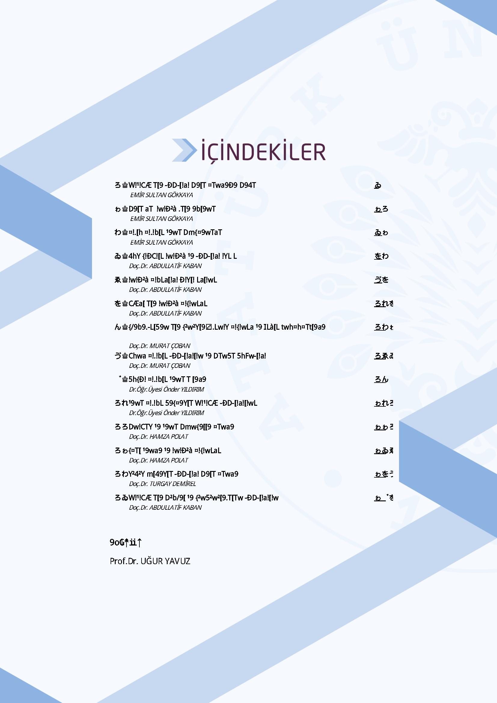 İçindekiler - Görsel Programlama II
