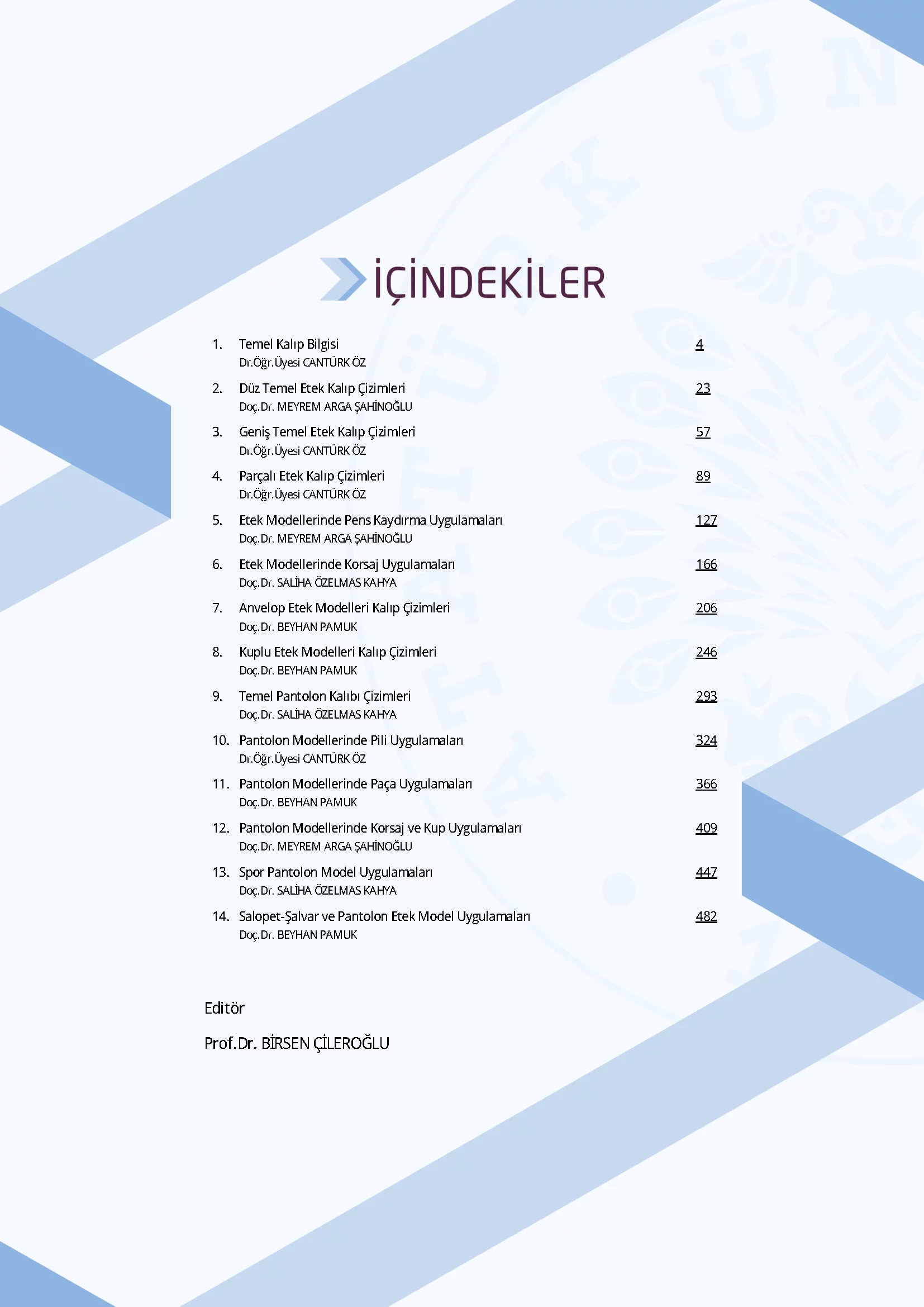 İçindekiler - Kalıp Hazırlama I