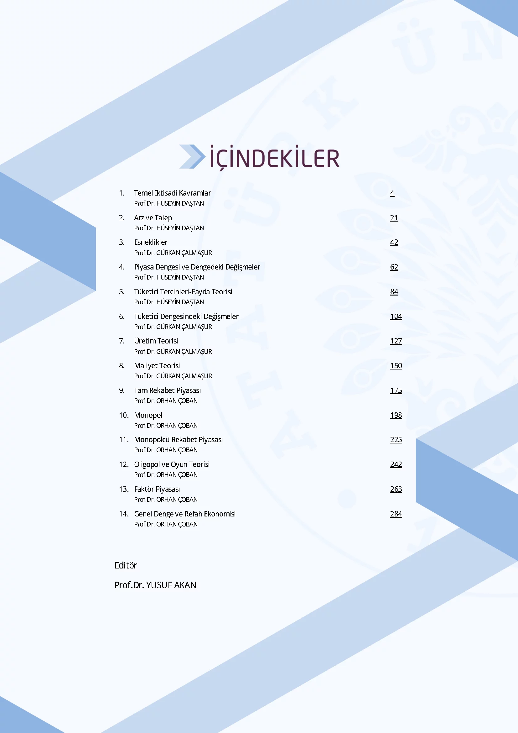 İçindekiler - Mikro İktisat