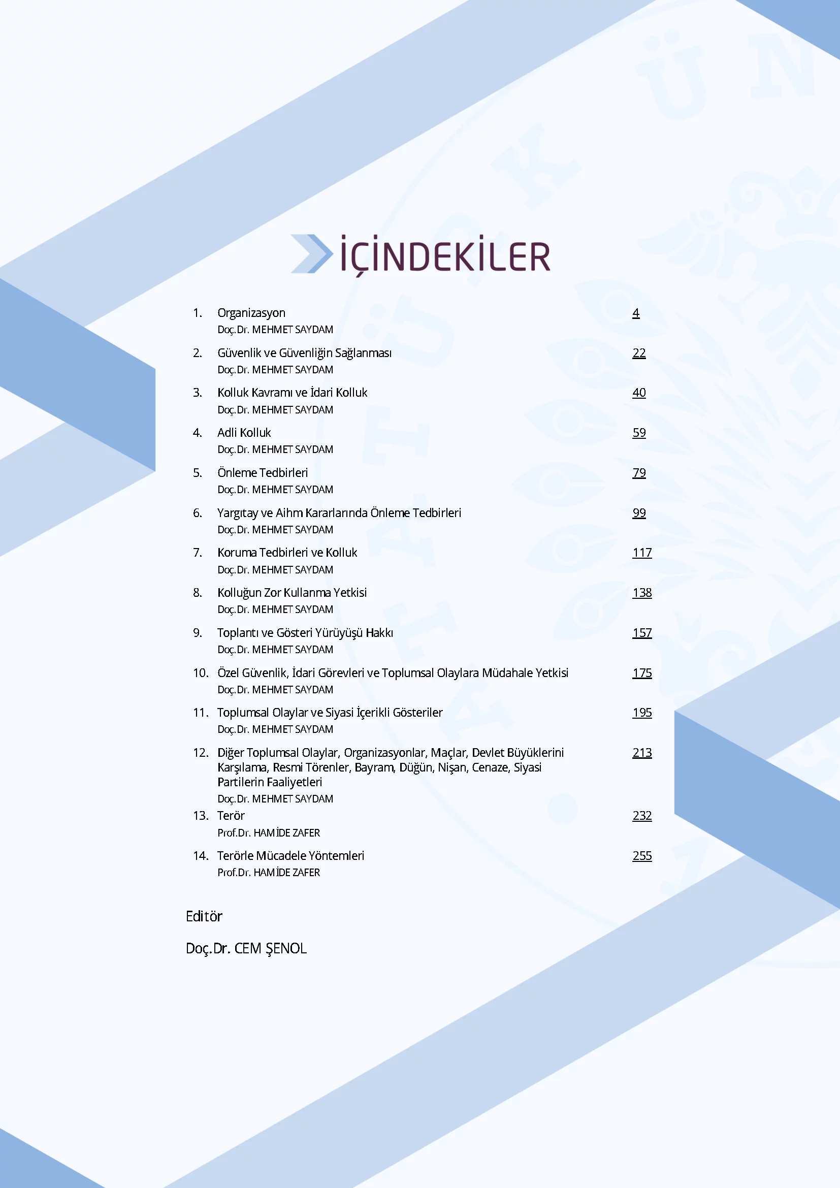 İçindekiler - Organizasyon Güvenliği