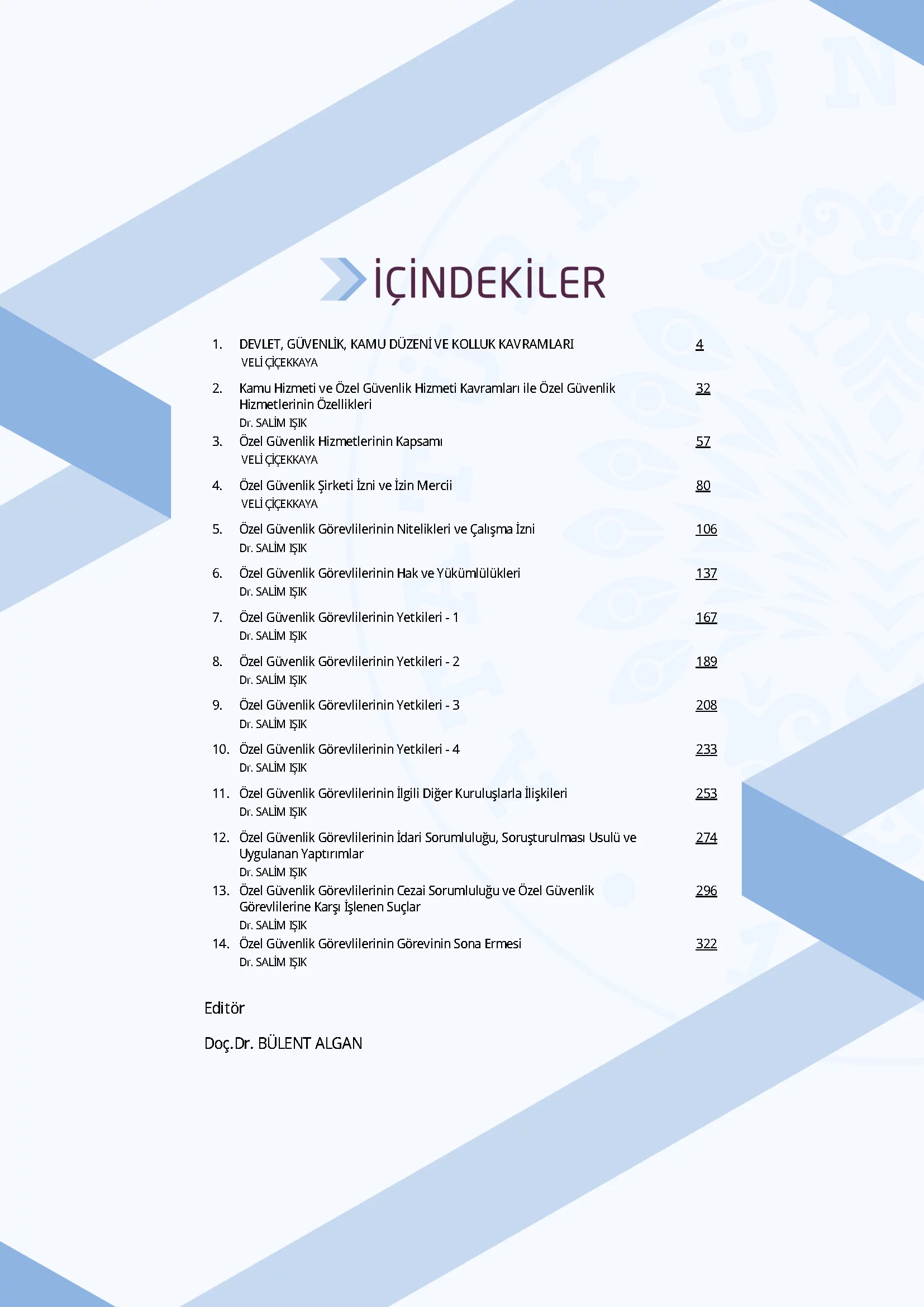 İçindekiler - Özel Güvenlik Hukuku