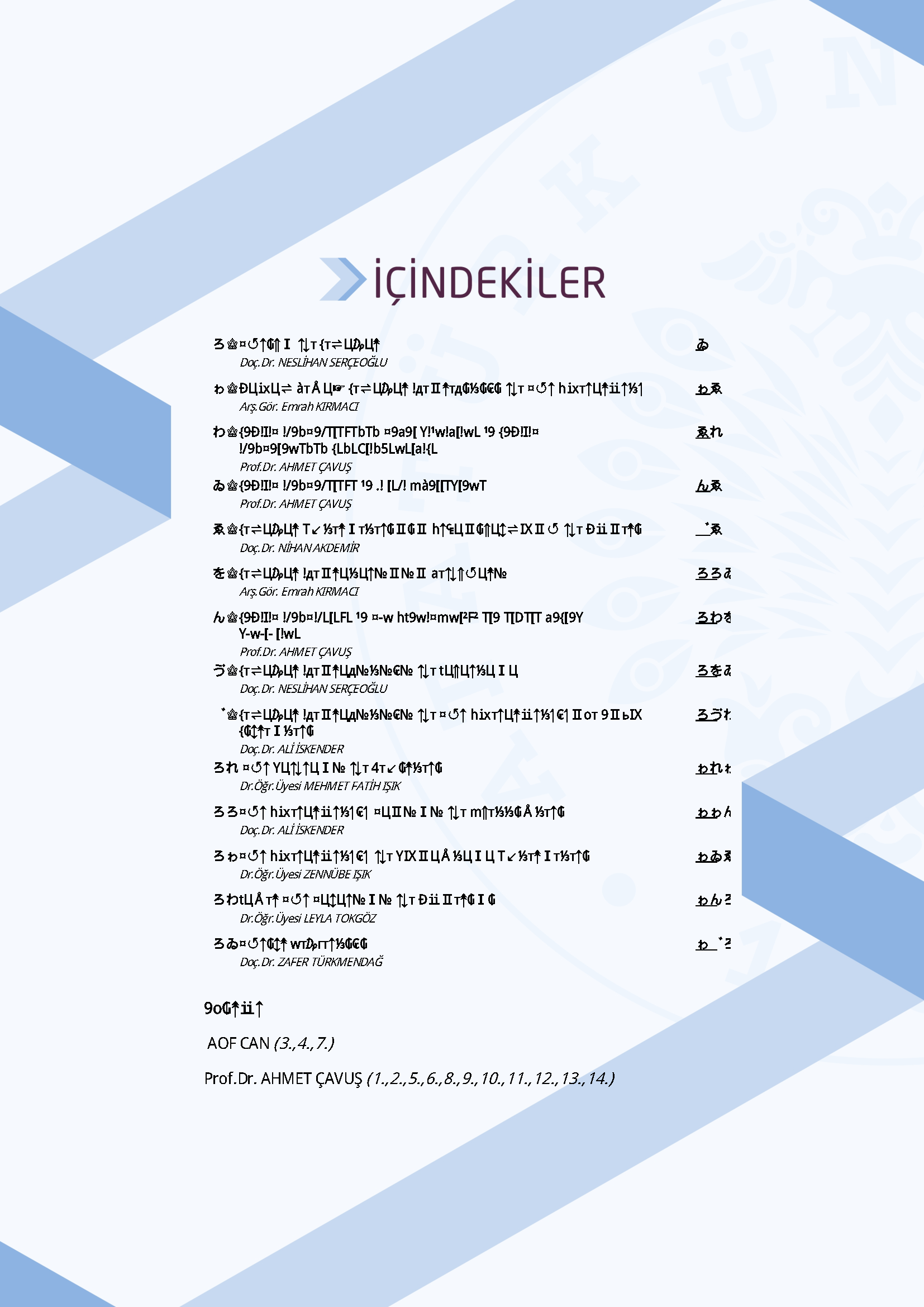 İçindekiler - Seyahat Acentacılığı ve Tur Operatörlüğü