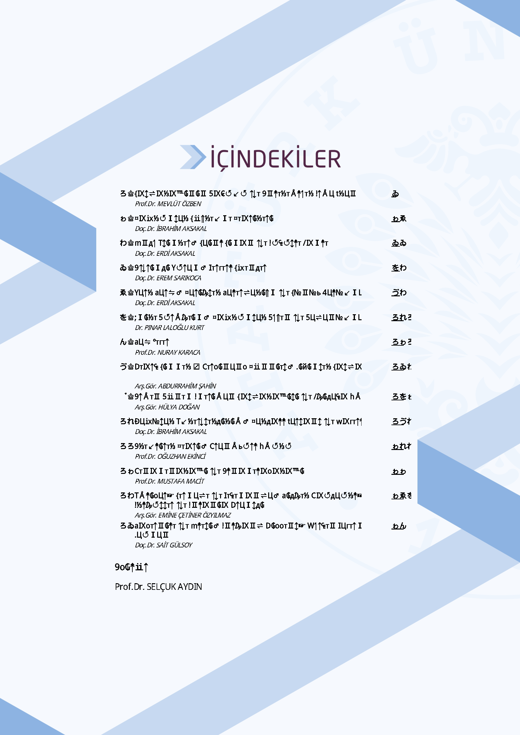 İçindekiler - Sosyoloji Tarihi
