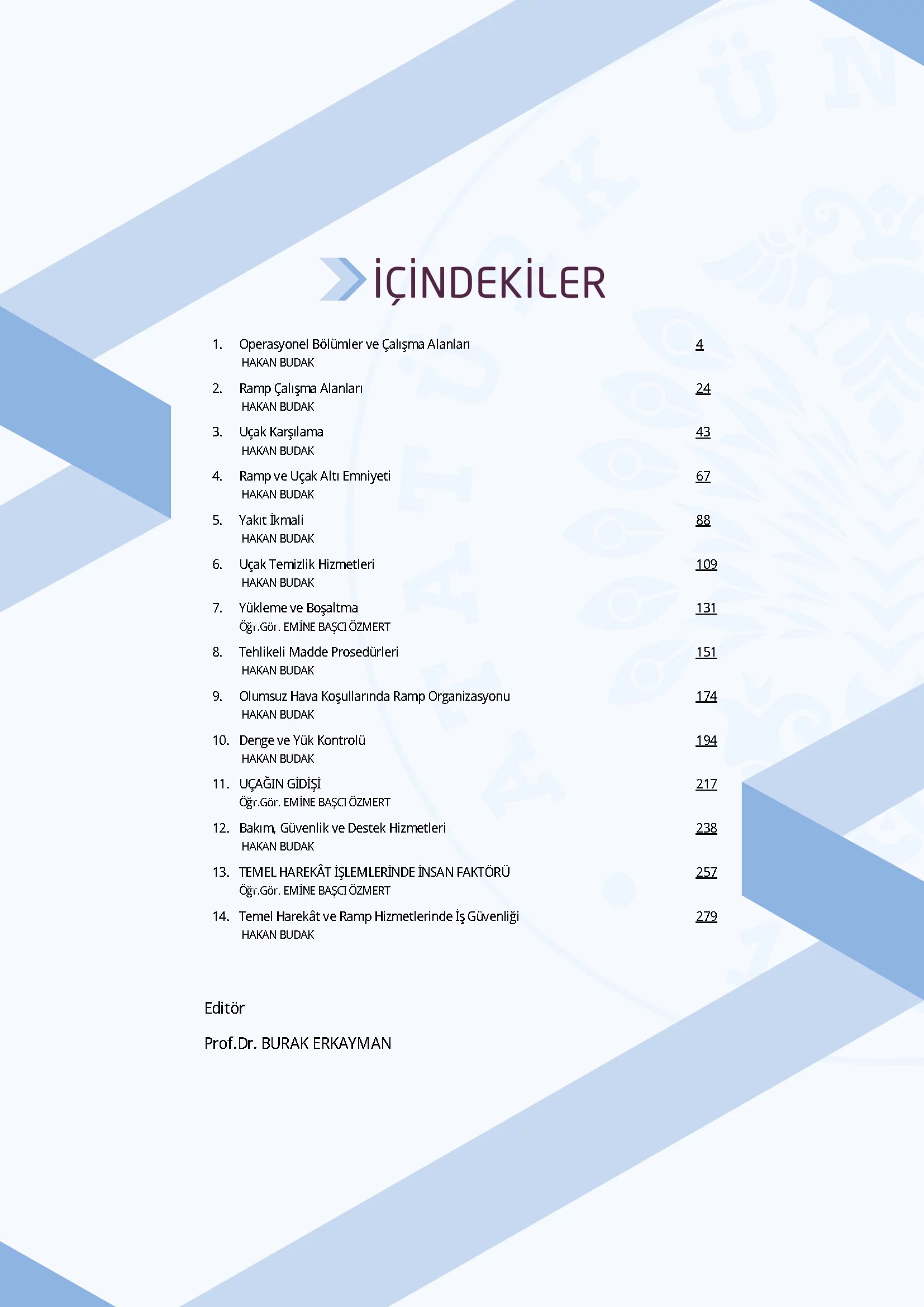 İçindekiler - Temel Harekât Hizmetleri ve Ramp