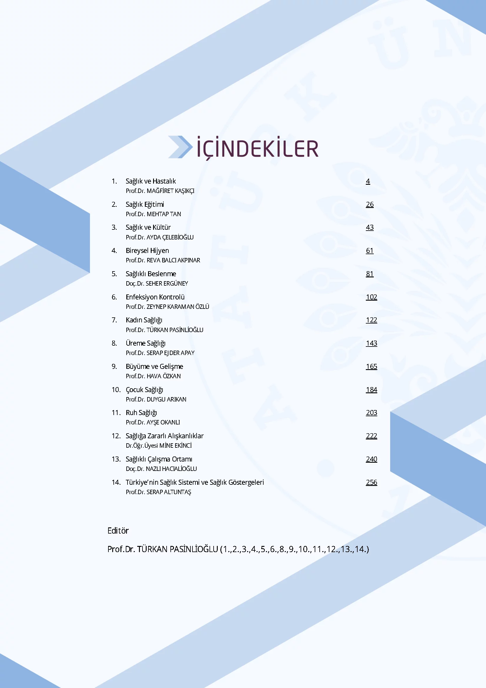 İçindekiler - Temel Sağlık Bilgisi