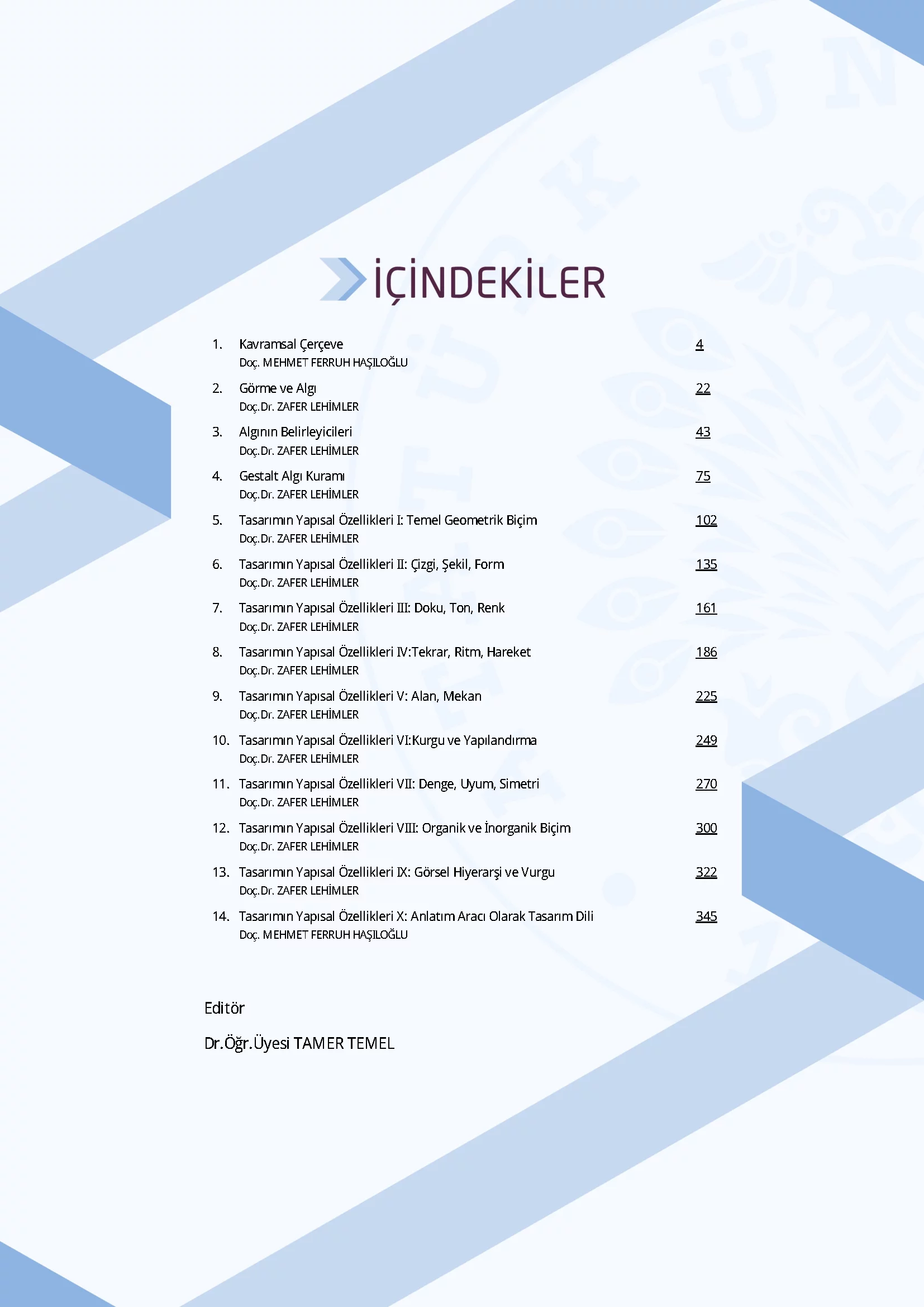 İçindekiler - Temel Tasarım I