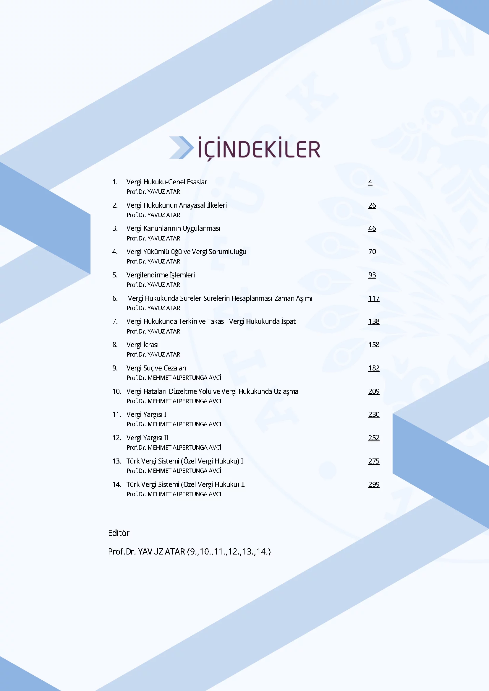 İçindekiler - Vergi Hukuku