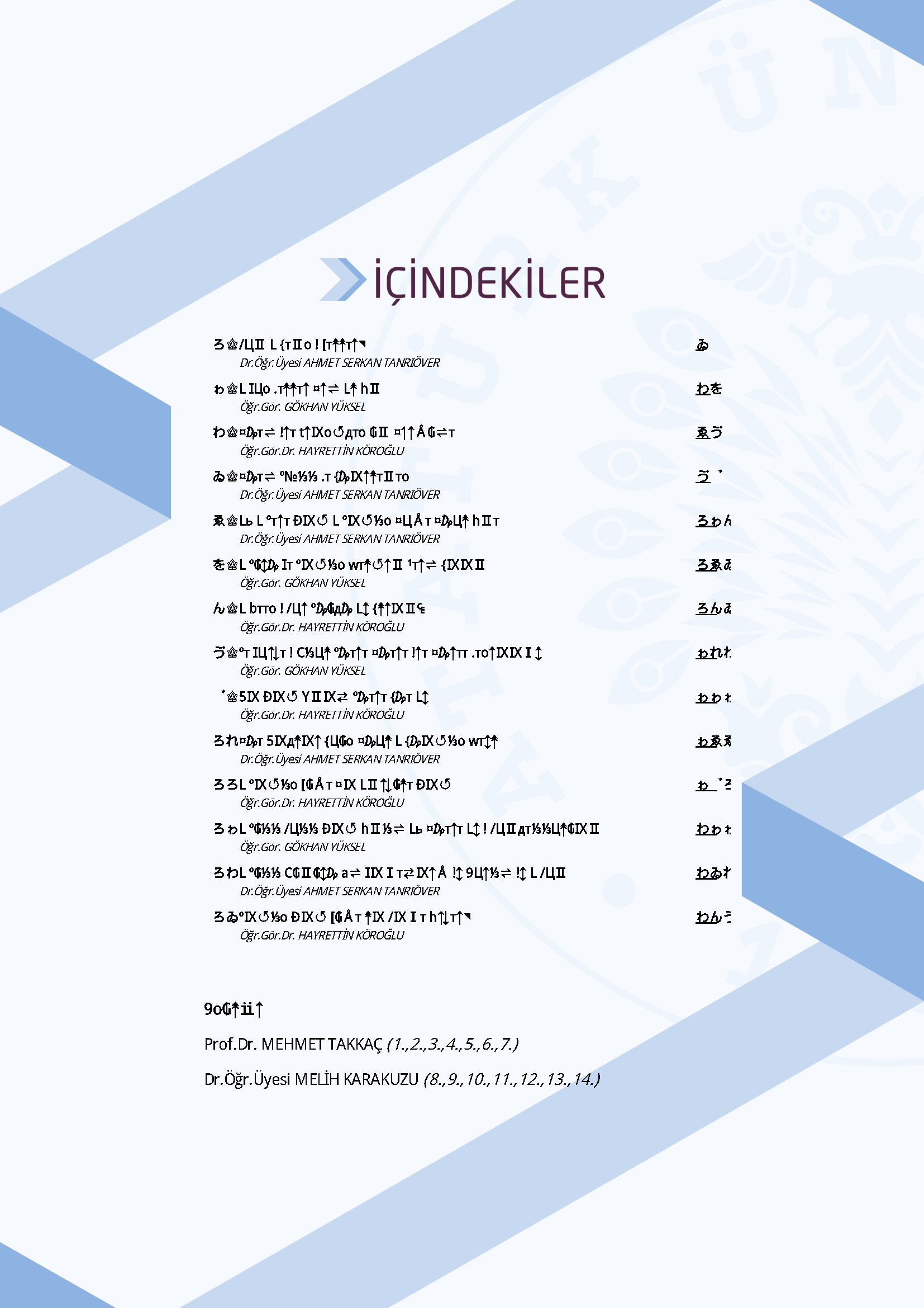 İçindekiler - Yabancı Dil II